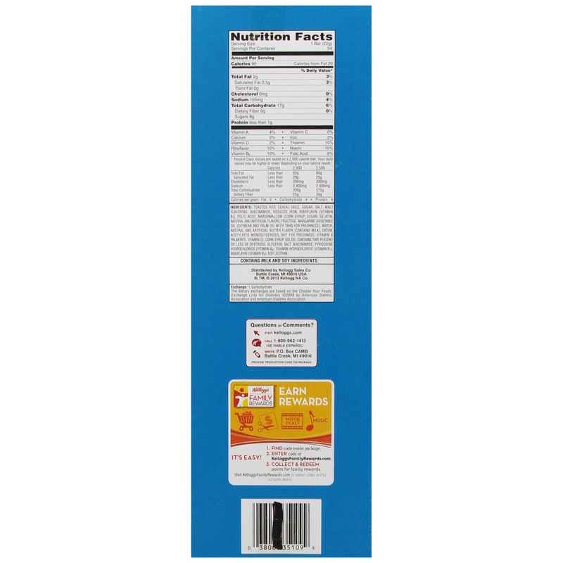 Kellogg's Rice Krispies Treats Original Crispy Marshmallow Squares .78 oz