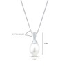 DANIEL CLIFFORD® Maggie Women's Necklace 925 Silver Rhodium-Plated Freshwater Cultured