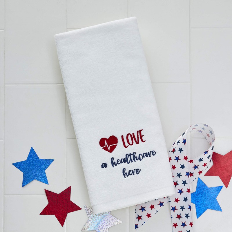 SKL HOME Love A Hc Hero Hand Towel (2-Pack), White