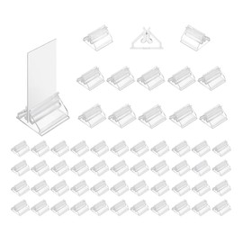 JINXIAN 80 Pezzi Porta Etichette Trasparente Riutilizzabile Porta Menu da Tavolo Porta Carte da Gioco Supporti per Carte in Acrilico