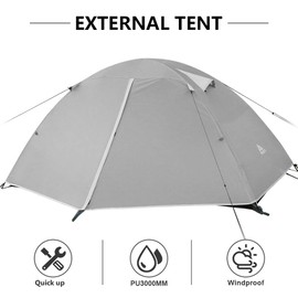Forceatt Camping Tent-2 Person Tent, Waterproof & Windproof. Lightweight Backpacking Tent, Easy Setup, Suitable for Outdoor and Hiking Traveling