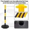 Traffic Delineator Post Cone, Plastic Stanchion Post Set Crowd Control