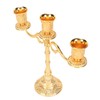 3 Arms Alloy Candelabra Vintage Style Elegant Candlestick Holder for