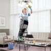 Valeo 4 Step Ladder with Handrails,500 Lbs Capacity,Folding Step Stool