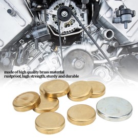 Ausla Freeze Frost Expansion Plug Kit for Small Block 283ci 305ci 327ci 350ci with Brass Material Replacement OEM for 830001, Sealed Power 381-8007, Milodon 34031