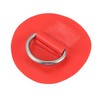 X AUTOHAUX 6pcs 6cm Red D Ring Patch PVC Stainless