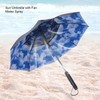 Sun Umbrella with Built In Fan Mister Spray Travel Umbrella