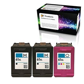 OCProducts Refilled Ink Cartridge Replacement for HP 61XL for Deskjet 1010 3050 2540 2050 Envy 4500 5530 Officejet 2620 Printers (2 Black 1 Color)