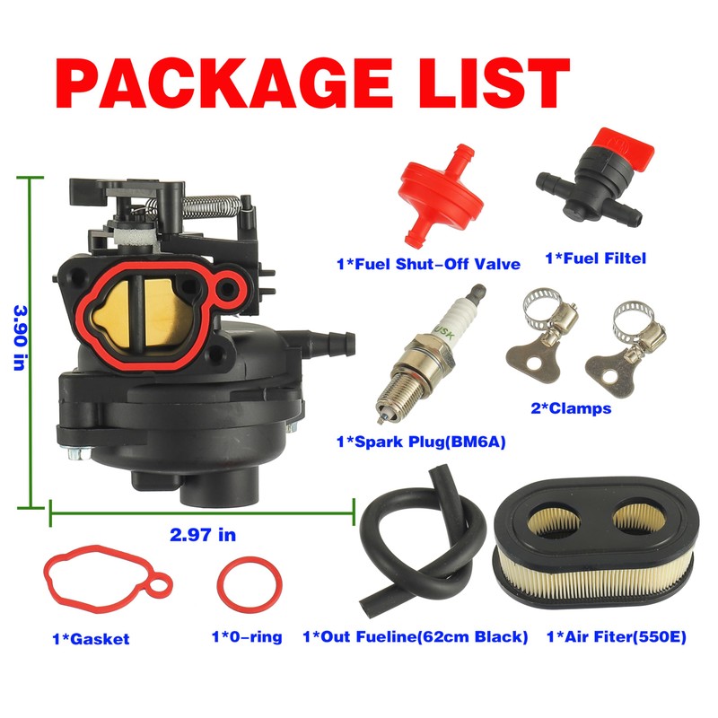 BOSHCHEN 799584 Carburetor Compatible with craftsman m220 model 12A-A26B793 Lawn