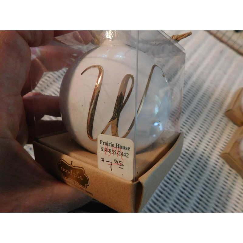 Mud Pie CHOICE OF MUD PIE TREE ORNAMENTS, 3" GOLD