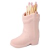 Cowboy Boot Match Holder, Ceramic Boot Match Holder with Striker