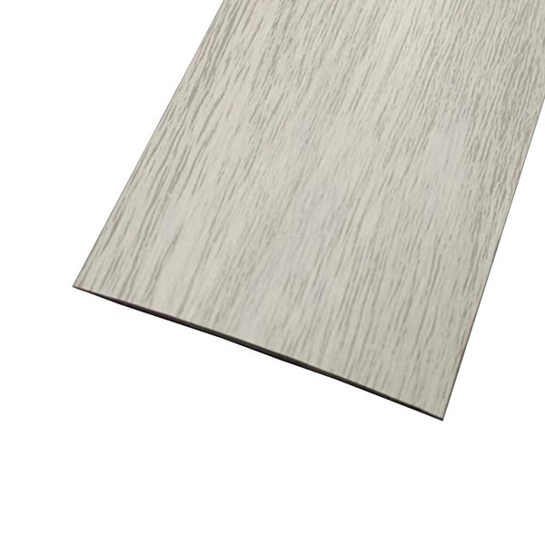 White Woodgrain, Flat Laminate to Tile Threshold Bar, PVC Transition