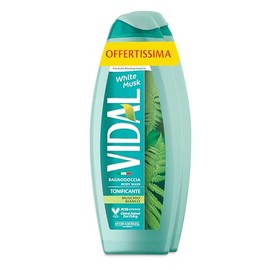Vidal - White Musk Bath Foam, Invigorating Formula, White Musk Fragrance, Dermatologically Tested, 2 Bottles of 600 ml