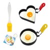 2PCS Egg Ring, Round and Heart-Shaped, Stainless Steel Fried Egg