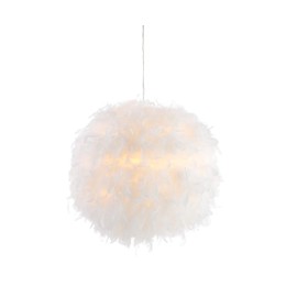 JONATHAN Y JYL9063A Stork 19" Feather Metal Adjustable LED Pendant, Glam, Transitional, Contemporary, Modern, Ethereal Aesthetic, Office, Bedroom, Hallway, Foyer, Closet, White