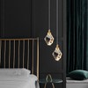 Modern Crystal Pendant Light, 3-Color LED Crystal Pendant Light, Adjustable