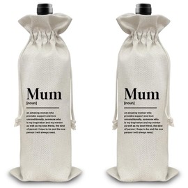 QZJ Mom Wine Bag - Appreciation Gift for Mum Birthday, Mother's Day - Mother Definition