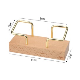UOCAI Wooden Business Card Holder Walnut Wood Desk Business Card Storage Business Card Box Display Box Business Cards Storage for Office, Shop, Exhibition Stand