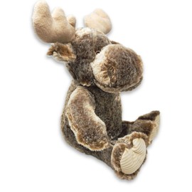 PLUSHOLOGY Moose Stuffed Animal; Ultra Soft and Cuddly Moose Plush for Kids 3 Years Old to Adults; Child-Safe Embroidered Eyes with Ribbed Accents for a Unique Aesthetic (9" Tall Seated)