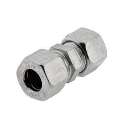 Straight Cutting Ring Fitting 10 LL, Galvanised Steel Cutting Ring Connection Very Light Series