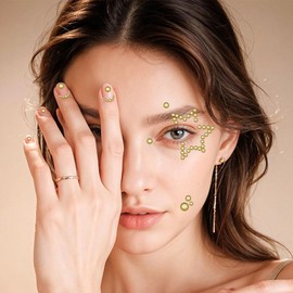 3555 PCS Rhinestone Stickers Face Gem Stickers Self Adhesive Gem Stickers for Face Makeup Crafts Jewel Stickers Decorative Diamond Stickers Weddings Rhinestone Embellishments DIY Crafts