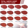 140 Piece Sanding Paper 50mm Hook and Loop 60 80
