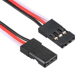 uxcell 22CM 3-Pin Male to Male Lead Servo Extension Cable Cord Connectors, 22AWG 60-Cores Wire for RC Futaba JR Servo