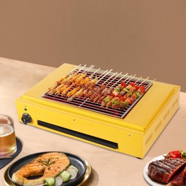 Electric Indoor Grill, 1500W Fast Heat Up Power, 122-572℉ Adjustable Temperature, Portable Outdoor Barbecue Grill, Electric Indoor Grill for Home or Commercial