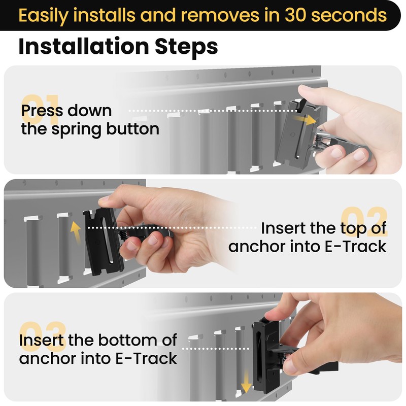 MooxHAI 6 Pack E Track Tool Holder,Enclosed Trailer Accessories for