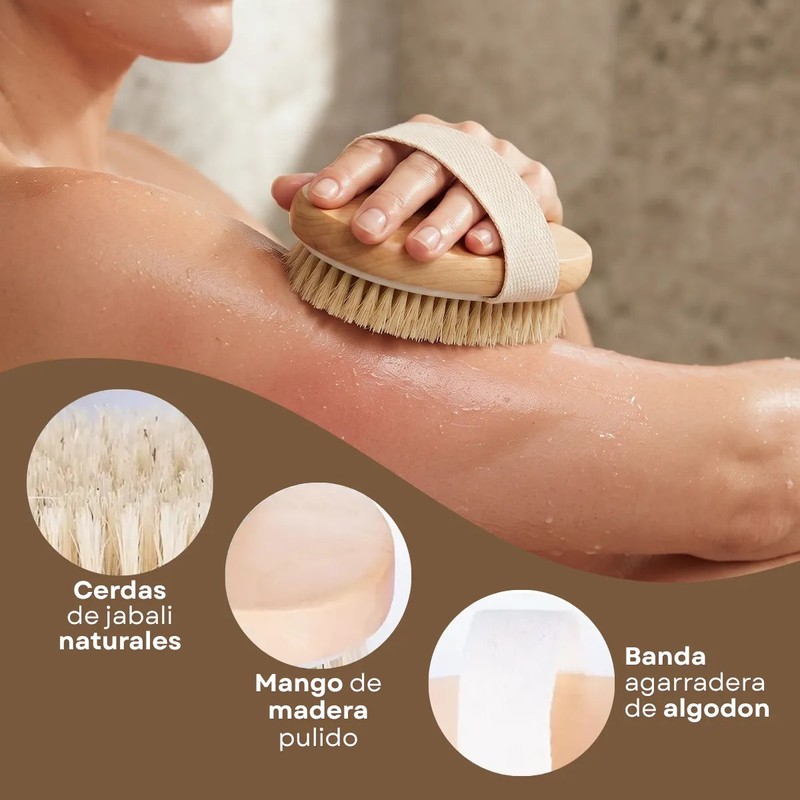 Cepillo Corporal Mejor Circulacion Exfolia Quita Piel Muerta