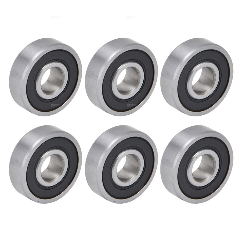 10Pcs Deep Groove Ball Bearing Rubber Seals Extra Light Series