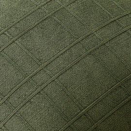 MIULEE Decorative Linen Check Throw Pillow Covers Neutral Farmhouse Vintage Pillow Covers 20x20 Inch Set of 2 Boho Modern Home Decor for Sofa Couch Bedroom Cushion Chair Dark Olive Green