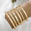 LKingel Gold Bracelet Sets for Women Stackable Cuban Bracelets Layered