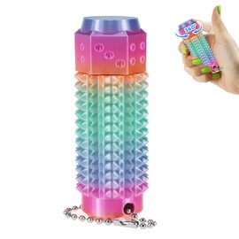 360 °Rotation Little Ouchies Pain Fidgets Keychain, Spikey Fidget Toys Sensory Toys for Autism, 3D Printed Fidget Toy Pain Stimming Fidgets, Colorful 3D Printed Spiky Grippie Stim Keychain for Gifts