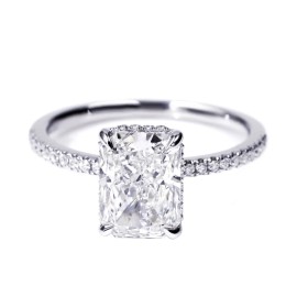 Tianyu Radiant Cut Moissanite Engagement Ring Jewelry GRA Certificate 2ct 3ct Mossanite Gold Plated Silver 925 Rings for WomenColor: 3ct 18k white gold filled ring, Ring Size: 11