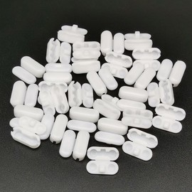 30 Pack Chain Connectors Roller Shade Bead Chain Connector Vertical Roman Roller Blind Ball Chain Cord Connector Clips (White)