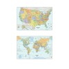 US and World Map Bundle Wall Decals, WP4430