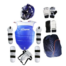 HXRROO 13 pcs Taekwondo Sparring Gear Set Ultimate Protective Gear for Taekwondo Karate Trainer Children Youth Adult (Blue, 2#)