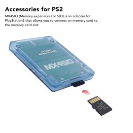 Bewinner PS2 MX4SIO SIO2SD Card Reader Adapter, Hand Made Stable Replacement MX4SIO TF Card Adapter for PS2(Blue)