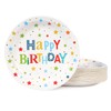 CENLBJ Happy Birthday Party Plates, 9inch-50pcs, Birthday Party Paper Plates,