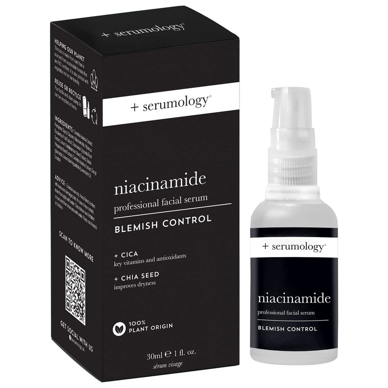 SERUMOLOGY NIACINAMIDE Professional Facial Serum 30ml, 100% Plant Based Natural
