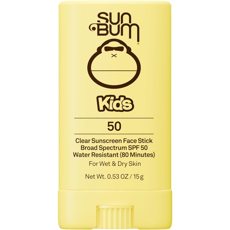 Sun Bum Kids SPF 50 Clear Sunscreen Face Stick Wet