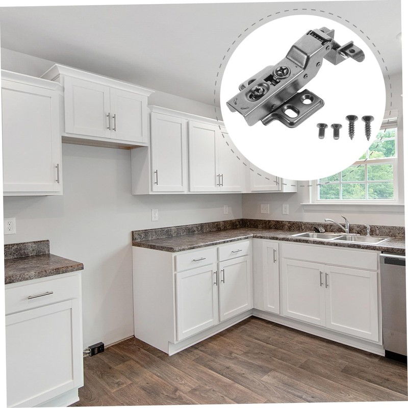 COHEALI 4pcs Silent Hydraulic Soft Close Cabinet Hinges for Aluminum