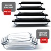 Eatex 8-Pack Glass Food Storage Containers with Lids, Baking Pans
