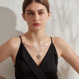 Jiahanzb Tree of Life Necklace for Women Pendant Necklace Cubic Zirconia Jewellery Birthday Wife Mum Jewellery