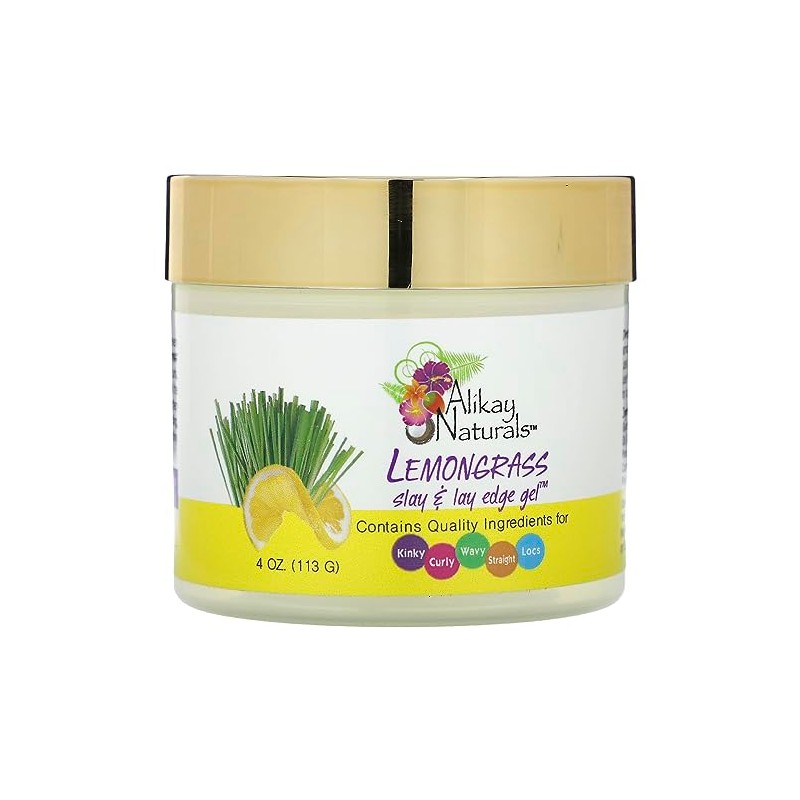 Alikay Naturals Lemongrass Stay & Lay Edge Gel 4 oz