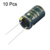 sourcing map Aluminum Radial Electrolytic Capacitor Low ESR Green with