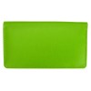 Lime Green Smooth Leather Checkbook Cover