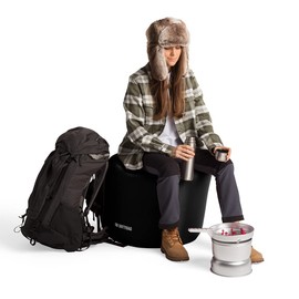 Softybag Pallet - Inflatable Air Pallet, Anti-Leakage Camping Chair for Outdoor, Inflatable Seat, Portable Sitting, Camping Accessories for Lake, Beach for Men and Women (Black - Midnight Black)