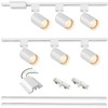 Hiiglxii 6 Lights LED Track Lighting Kit with 6.6FT H